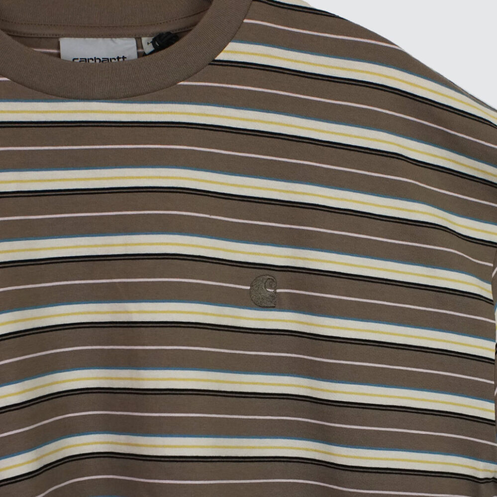 ★ドイツ発*carhartt WIP*新作*Nathan Stripe Tシャツ/BR★ Carhartt WIP Nathan t-shirt | NATHAN STRIPE, AIR SKY
