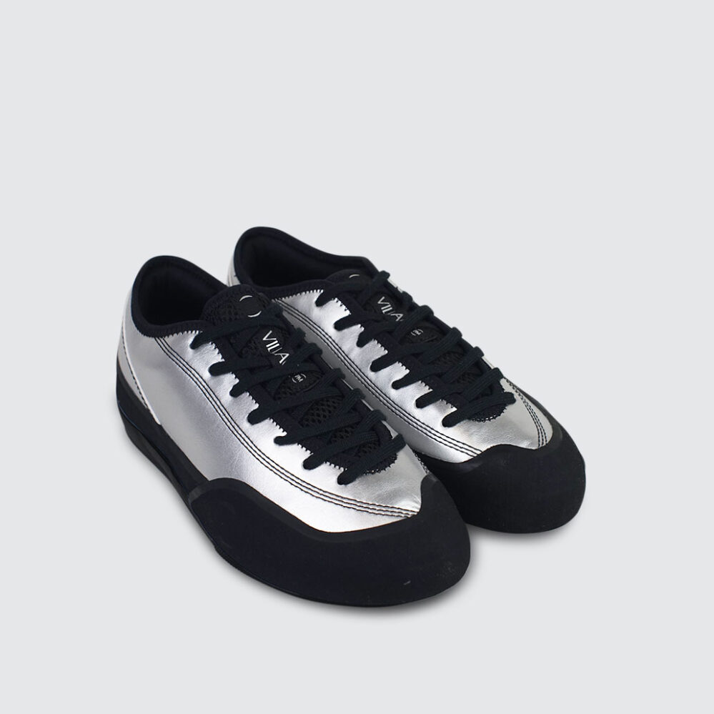 靴 VILLAGE PM 1.30 Silver/Natural Bk 27cm Village PM 1.30 PM Shoes - Silver / Natural Black | Flatspot