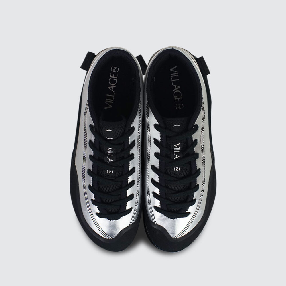 靴 VILLAGE PM 1.30 Silver/Natural Bk 27cm Village PM 1.30 PM Shoes - Silver / Natural Black | Flatspot