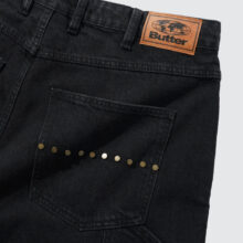 Butter Goods Rivet Denim Shorts Washed Black
