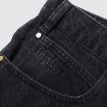 Butter Goods Rivet Denim Shorts Washed Black