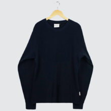 Cleptomanicx Thermal Boxy Crewneck Sky Captain Cleptomanicx Thermal Boxy Crewneck Sky Captain