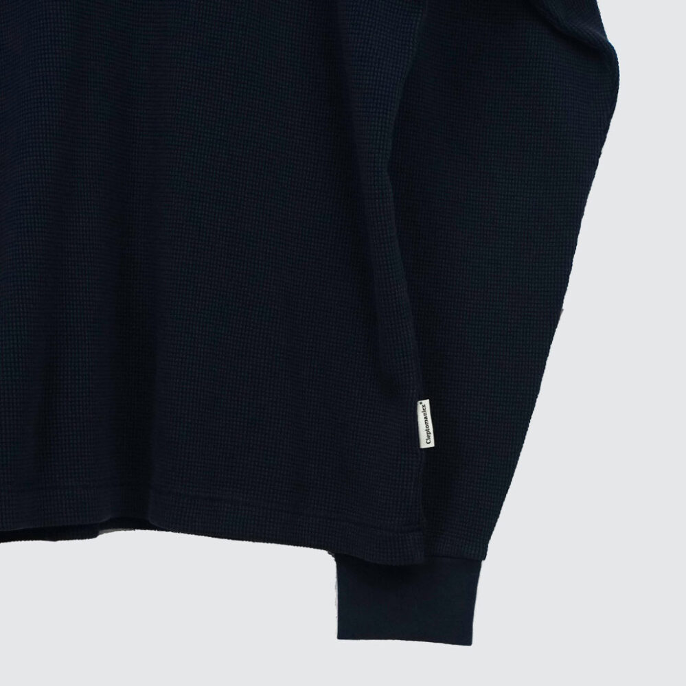 Cleptomanicx Thermal Boxy Crewneck Sky Captain Cleptomanicx Thermal Boxy Crewneck Sky Captain