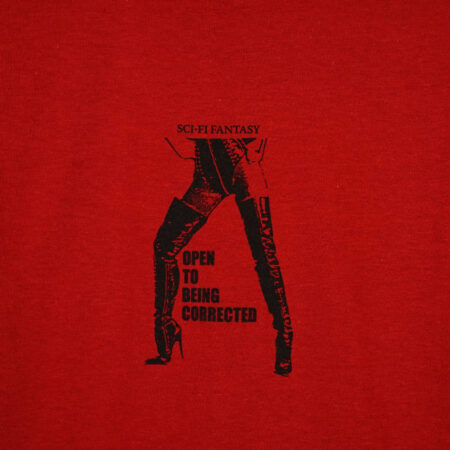 Sci-Fi Fantasy Open To Being Corrected T-Shirt Red Sci-Fi Fantasy Open To Being Corrected T-Shirt Red