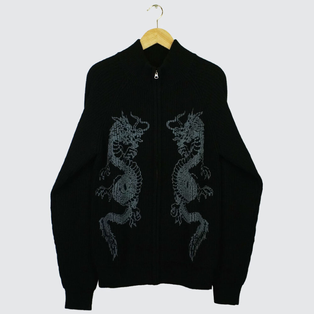Butter Goods Dragon Zip Knit Hoodie Black