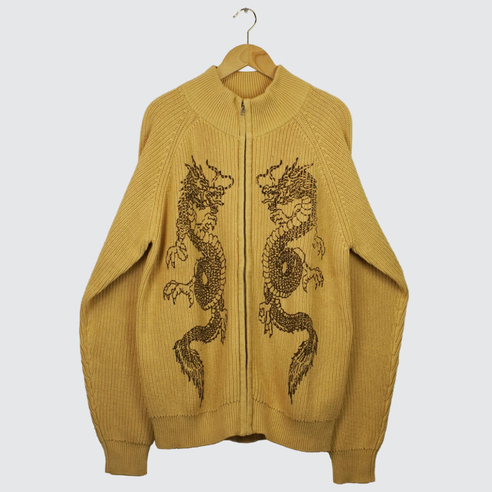 Butter Goods Dragon Zip Knit Hoodie Sand