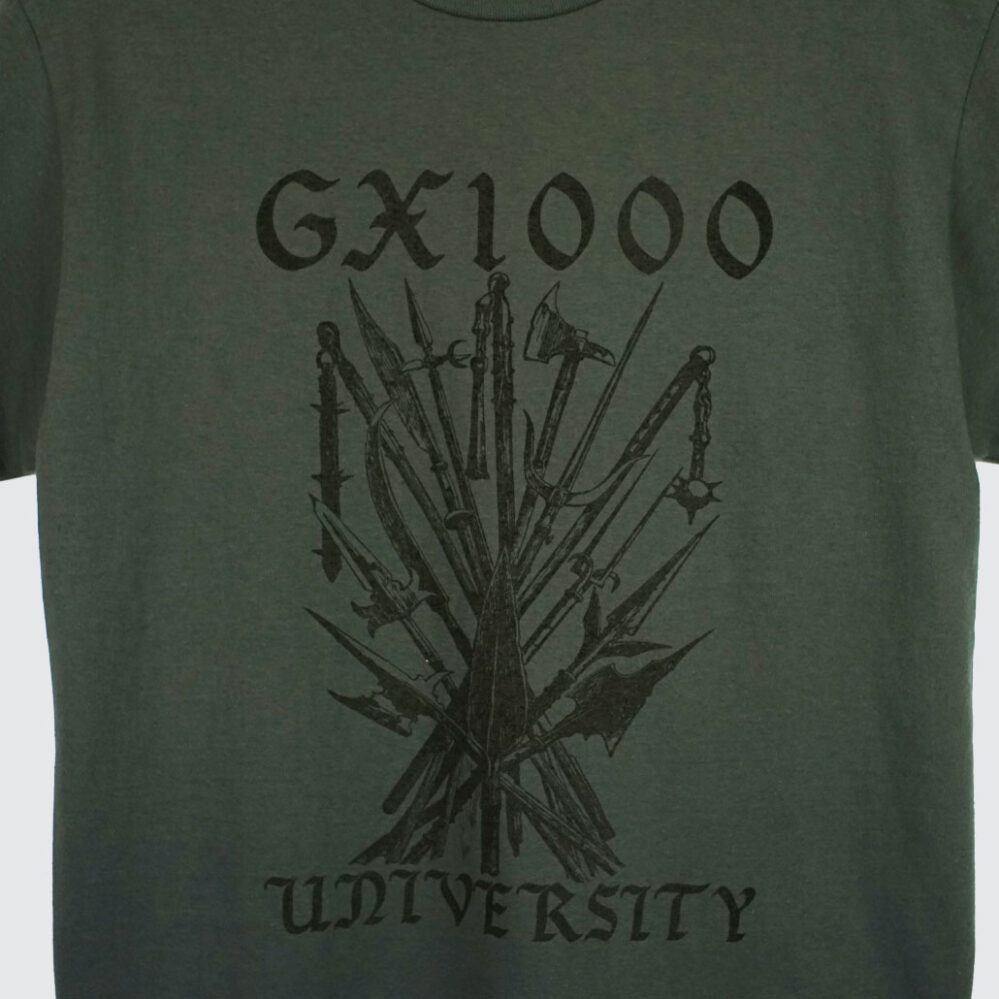 【GX1000】 University Tee [Charcoal] Tees – GX1000