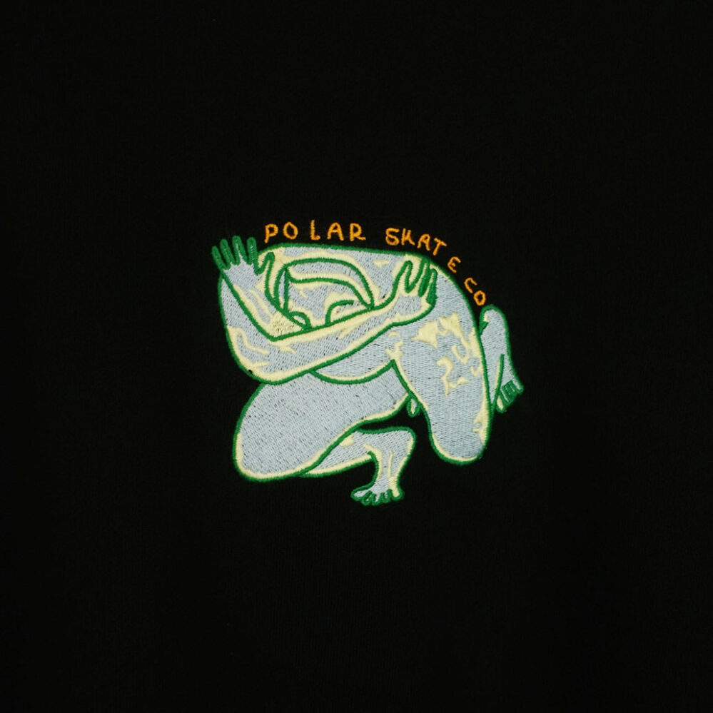 Polar Skate Co. Shy Bow Dave Crewneck Black