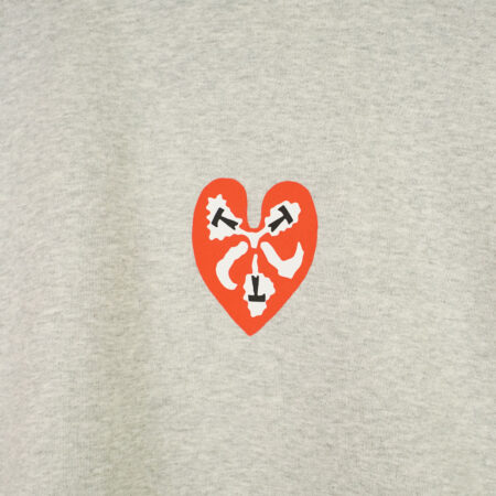 The Trilogy Tapes Heart Hoodie Heather Grey The Trilogy Tapes Heart Hoodie Heather Grey