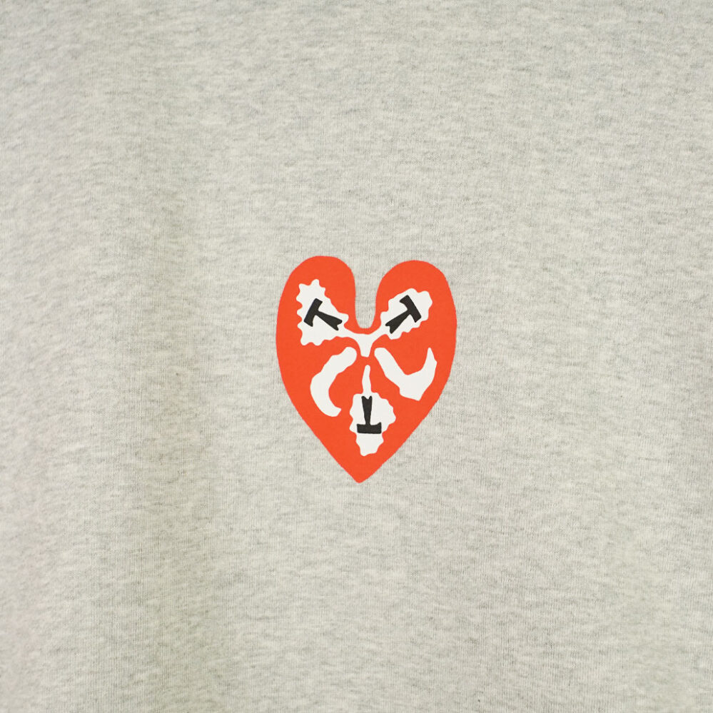 The Trilogy Tapes Heart Hoodie Heather Grey The Trilogy Tapes Heart Hoodie Heather Grey