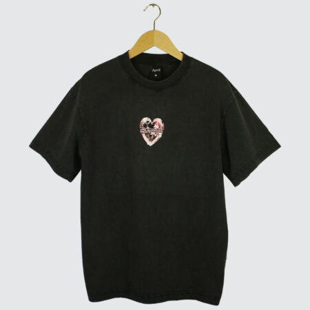 April Skateboards Heart T-Shirt Black