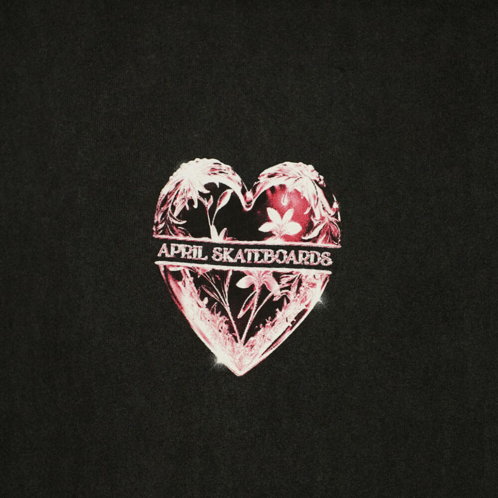 April Skateboards Heart T-Shirt Black