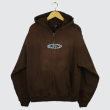 April Skateboards Stars Zip Hoodie Brown