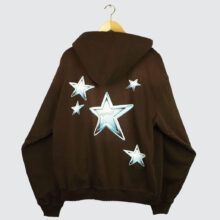 April Skateboards Stars Zip Hoodie Brown