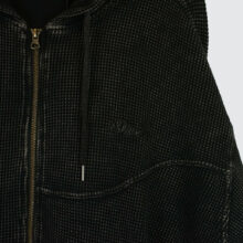Dime Premium Waffle Zip-Hoodie Faded Black Dime Premium Waffle Zip-Hoodie Faded Black