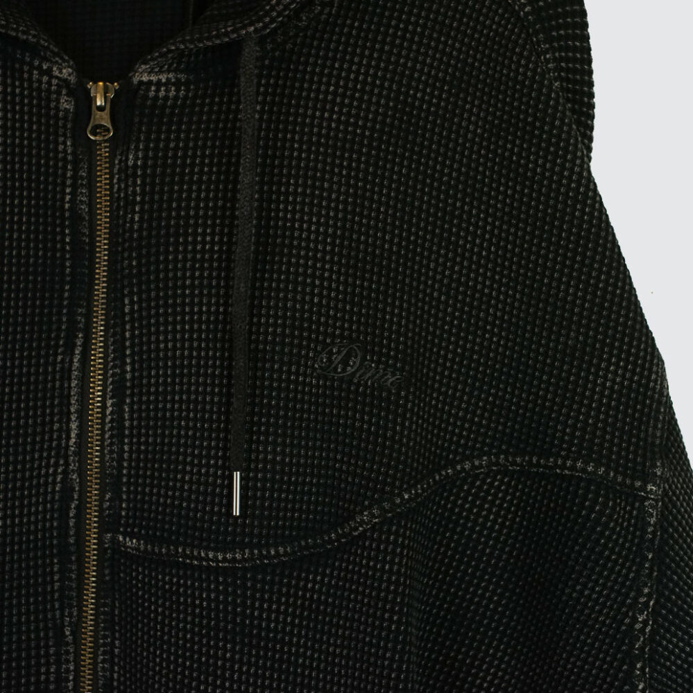 Dime Premium Waffle Zip-Hoodie Faded Black Dime Premium Waffle Zip-Hoodie Faded Black