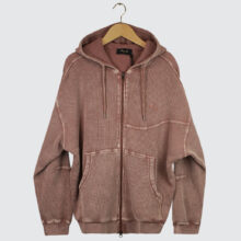 Dime Premium Waffle Zip-Hoodie Faded Mauve