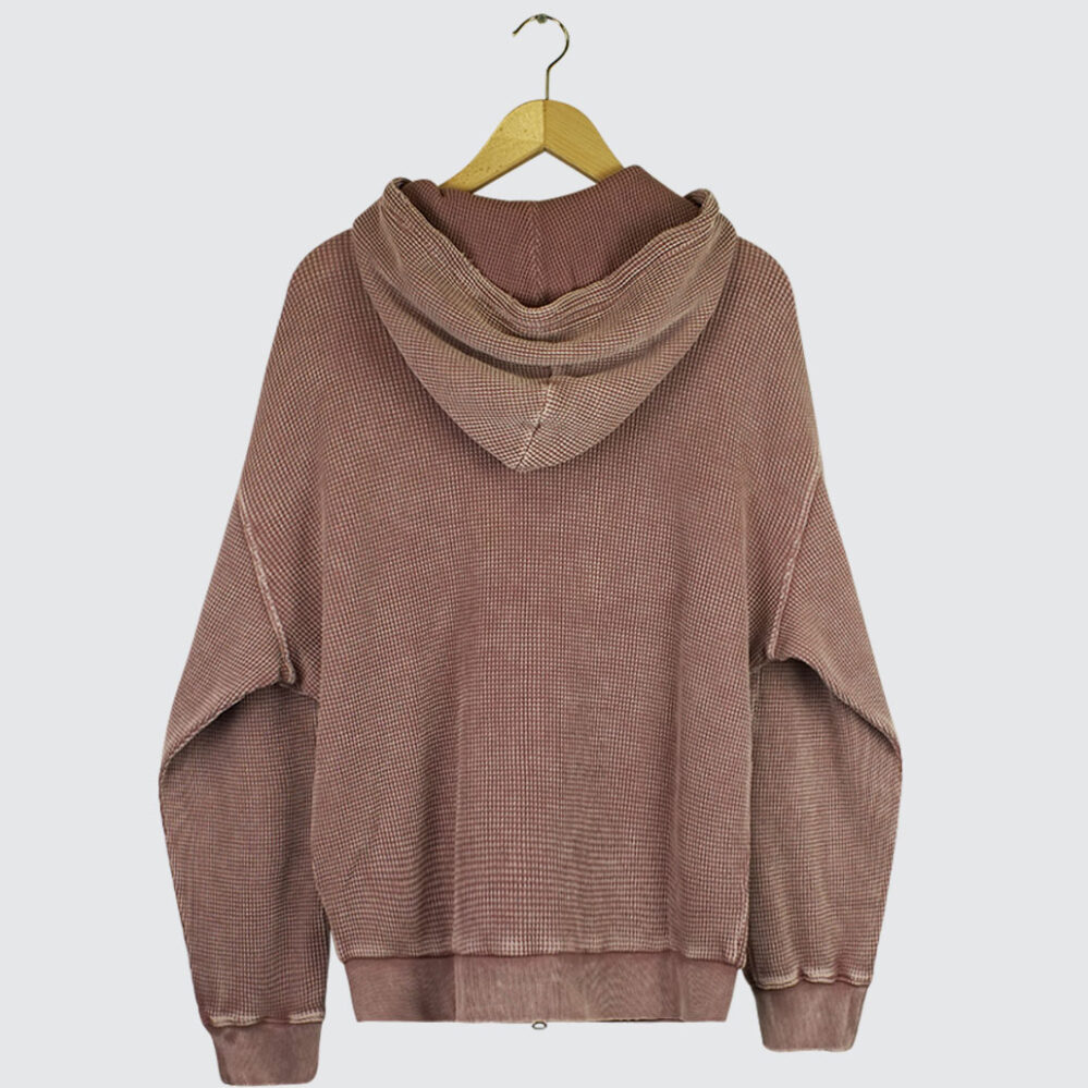 Dime Premium Waffle Zip-Hoodie Faded Mauve
