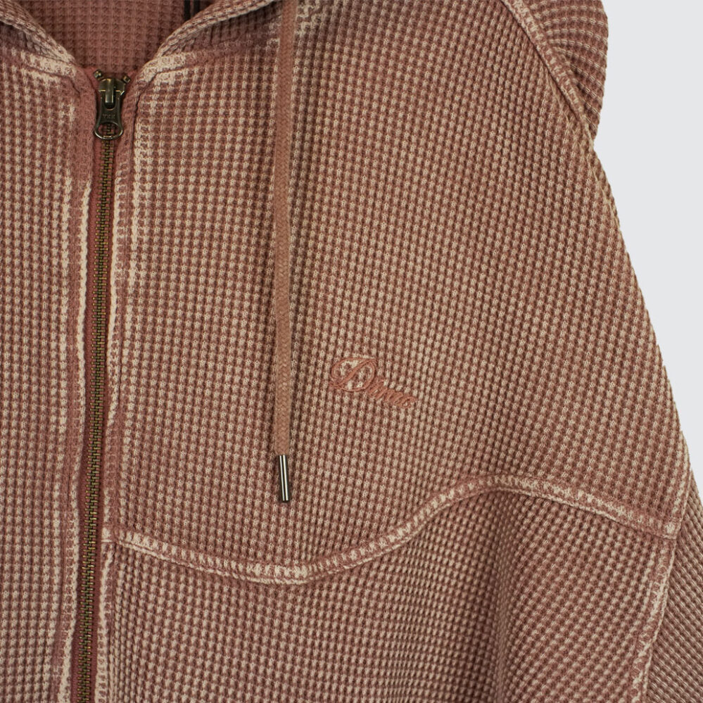 Dime Premium Waffle Zip-Hoodie Faded Mauve