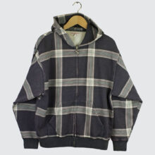 Yardsale Crib Checked Zip-Hoodie Blue