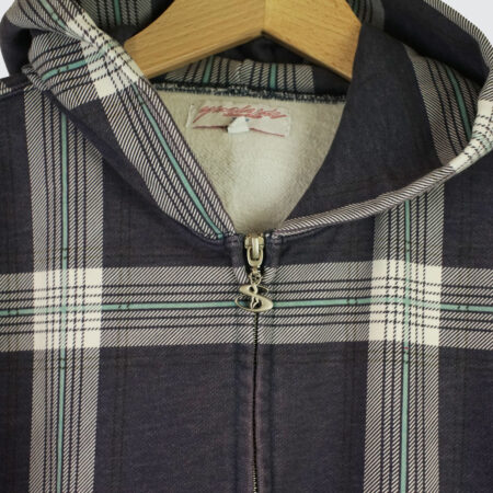 Yardsale Crib Checked Zip-Hoodie Blue