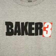 Baker Skateboards Baker 3 T-Shirt Heather Grey Baker Skateboards Baker 3 T-Shirt Heather Grey