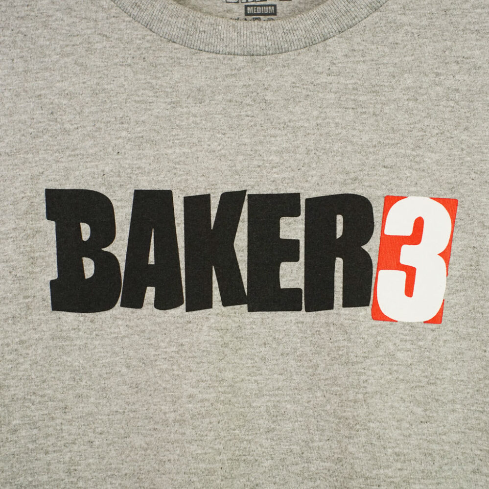 Baker Skateboards Baker 3 T-Shirt Heather Grey Baker Skateboards Baker 3 T-Shirt Heather Grey