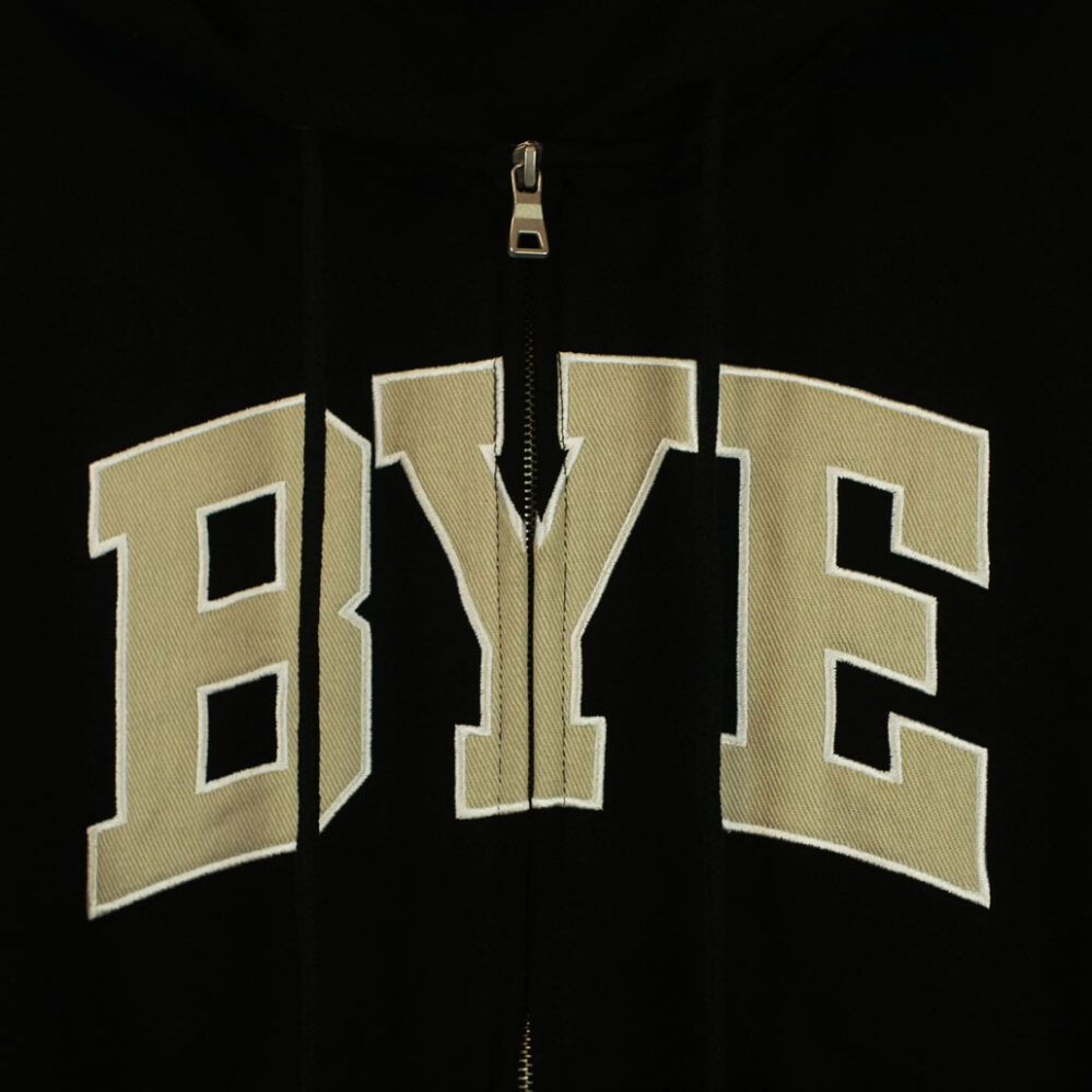 Bye Jeremy BYE Zip Hoodie Black Bye Jeremy BYE Zip Hoodie Black