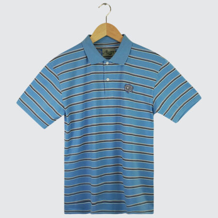 Always Do What You Should Do Educated Applique Polo Blue/White Always Do What You Should Do Educated Applique Polo Blue/White