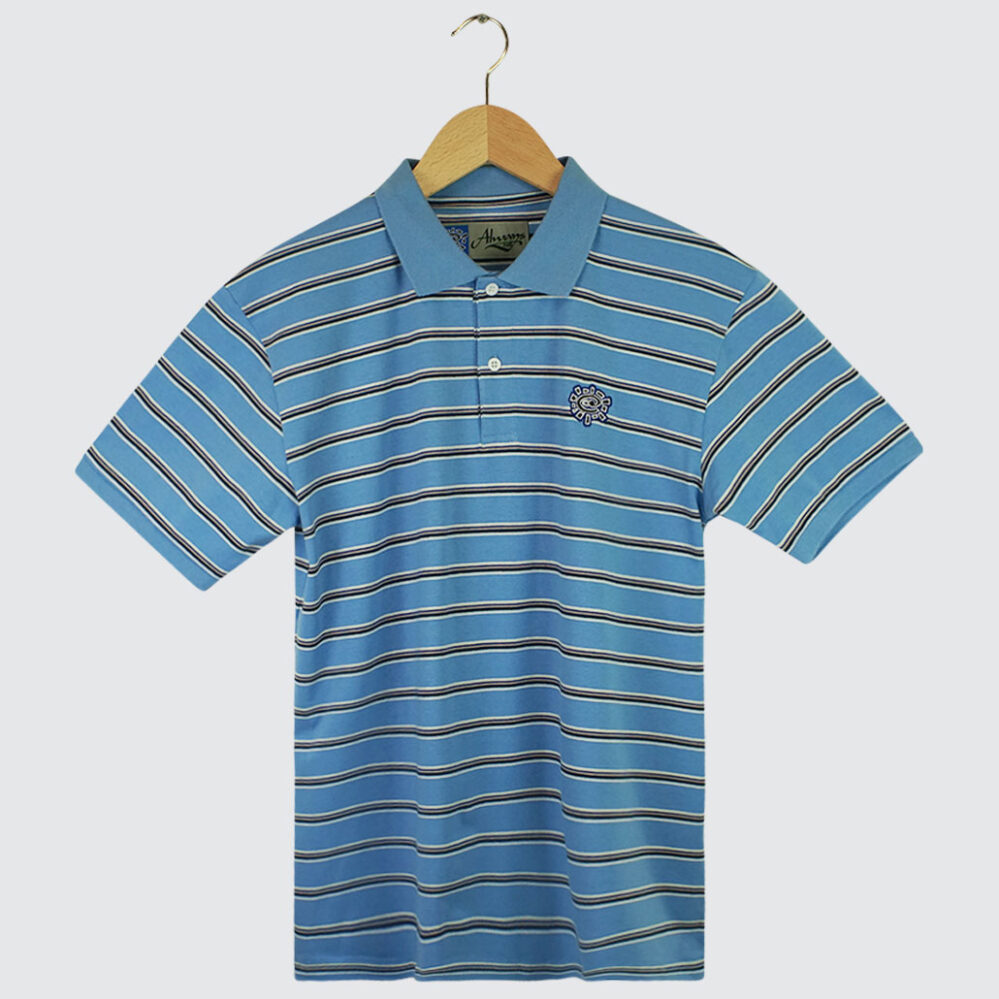 Always Do What You Should Do Educated Applique Polo Blue/White
