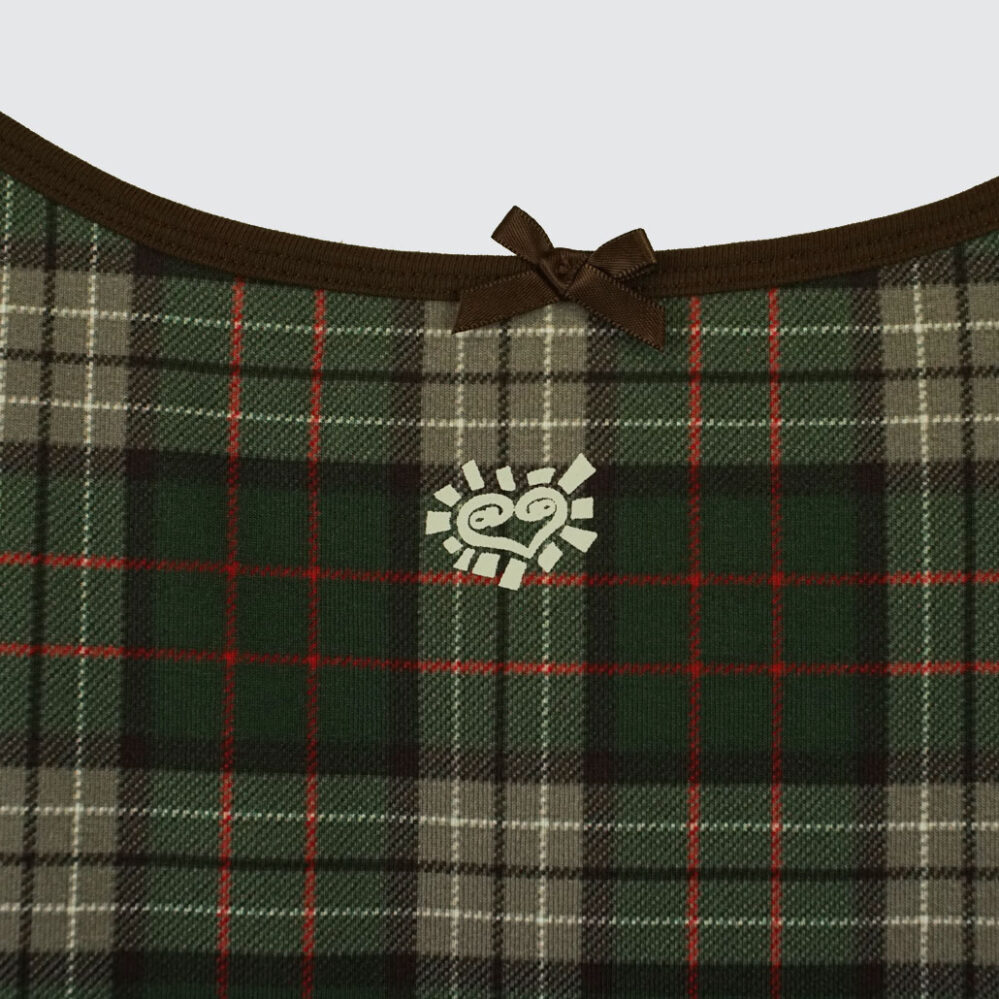 Always Do What You Should Do Plaid He@rt Logo Cami Top Brown Always Do What You Should Do Plaid He@rt Logo Cami Top Brown
