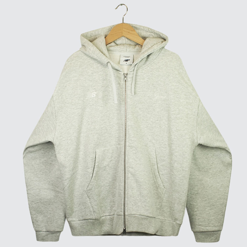 Grand Collection x New Balance Numeric Heavyweight Full Zip Hoodie Grey