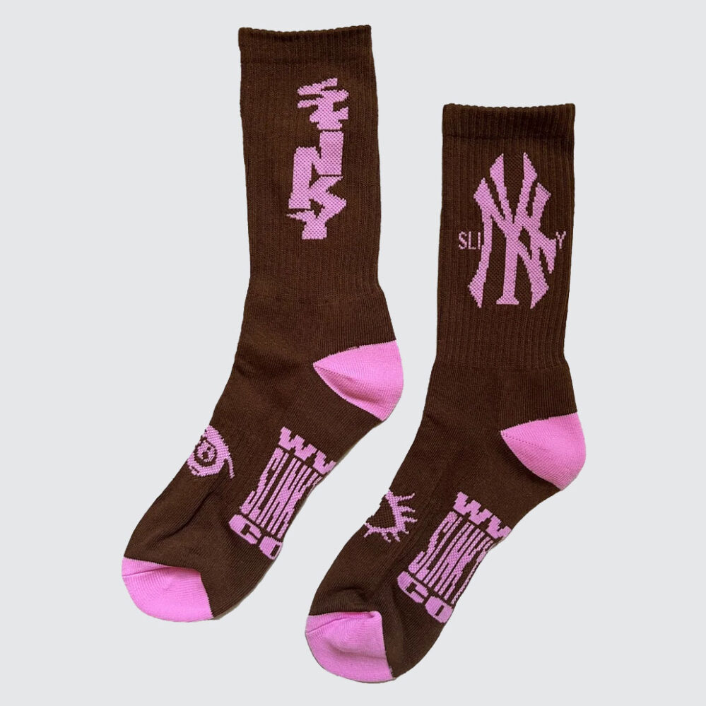 Slinky More Is More Socks Brown Slinky More Is More Socks Brown