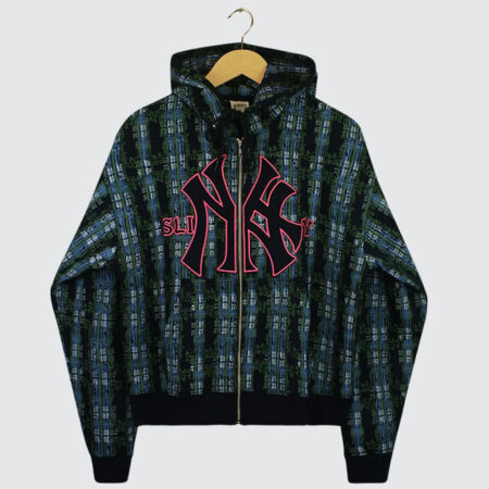 Slinky Yankees Bootleg Plaid Zip Hoodie Multi
