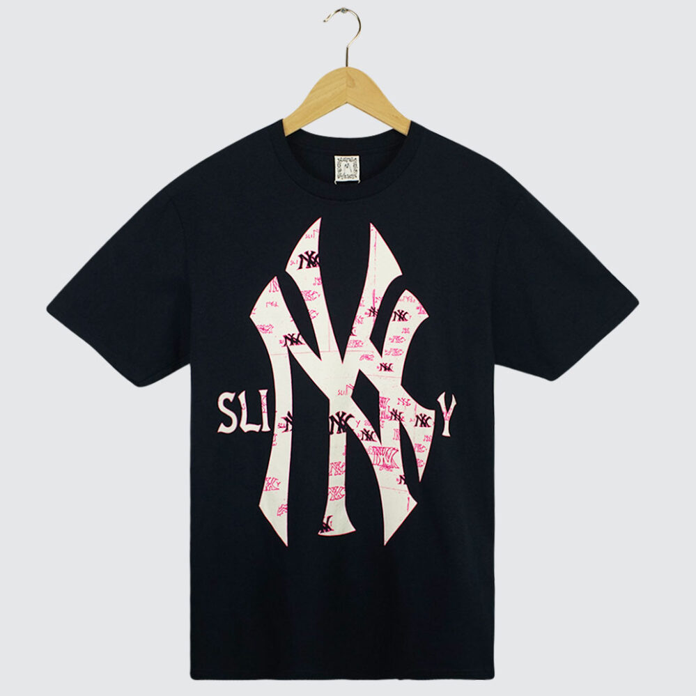 Slinky Yankees Bootleg T-Shirt Navy