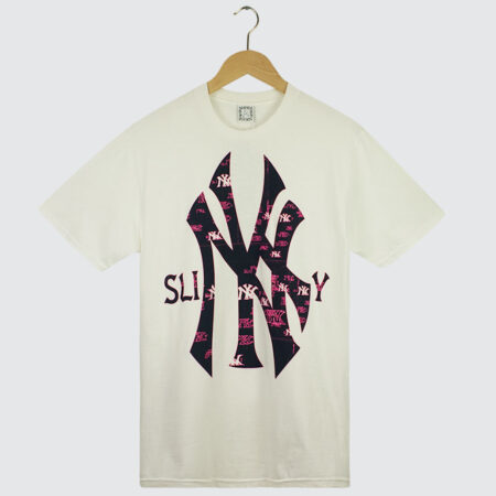 Slinky Yankees Bootleg T-Shirt White Slinky Yankees Bootleg T-Shirt White