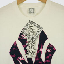 Slinky Yankees Bootleg T-Shirt White Slinky Yankees Bootleg T-Shirt White