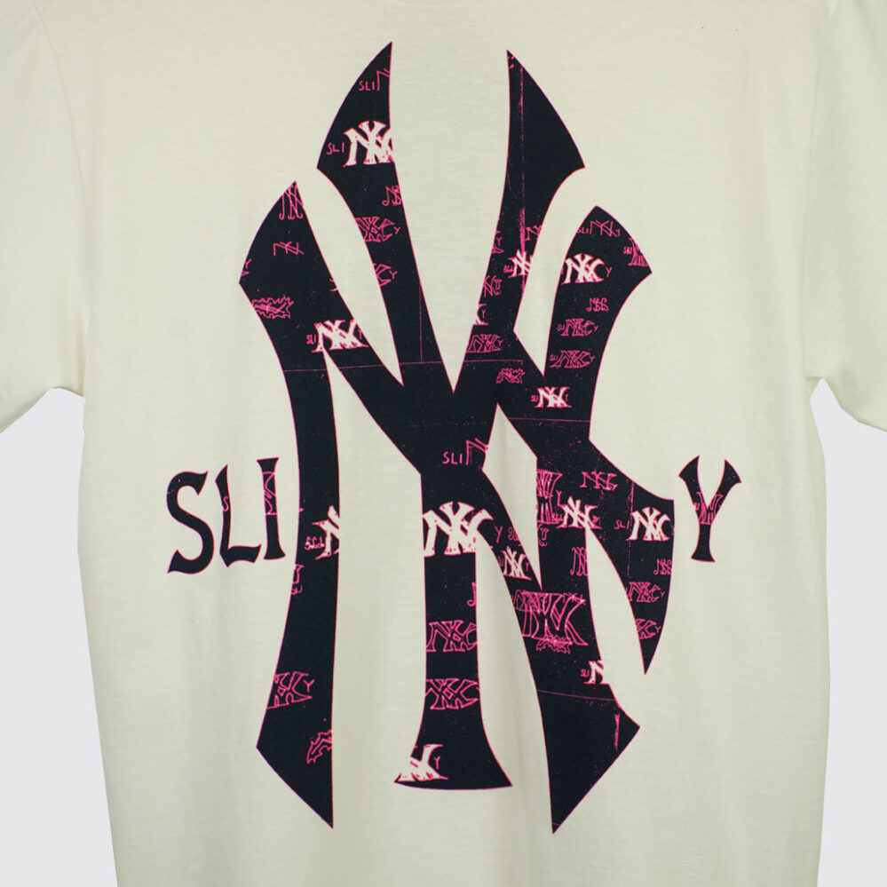 Slinky Yankees Bootleg T-Shirt White Slinky Yankees Bootleg T-Shirt White