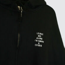 Stingwater Mini Crisis Zip Up Hoodie Acid Black Stingwater Mini Crisis Zip Up Hoodie Acid Black
