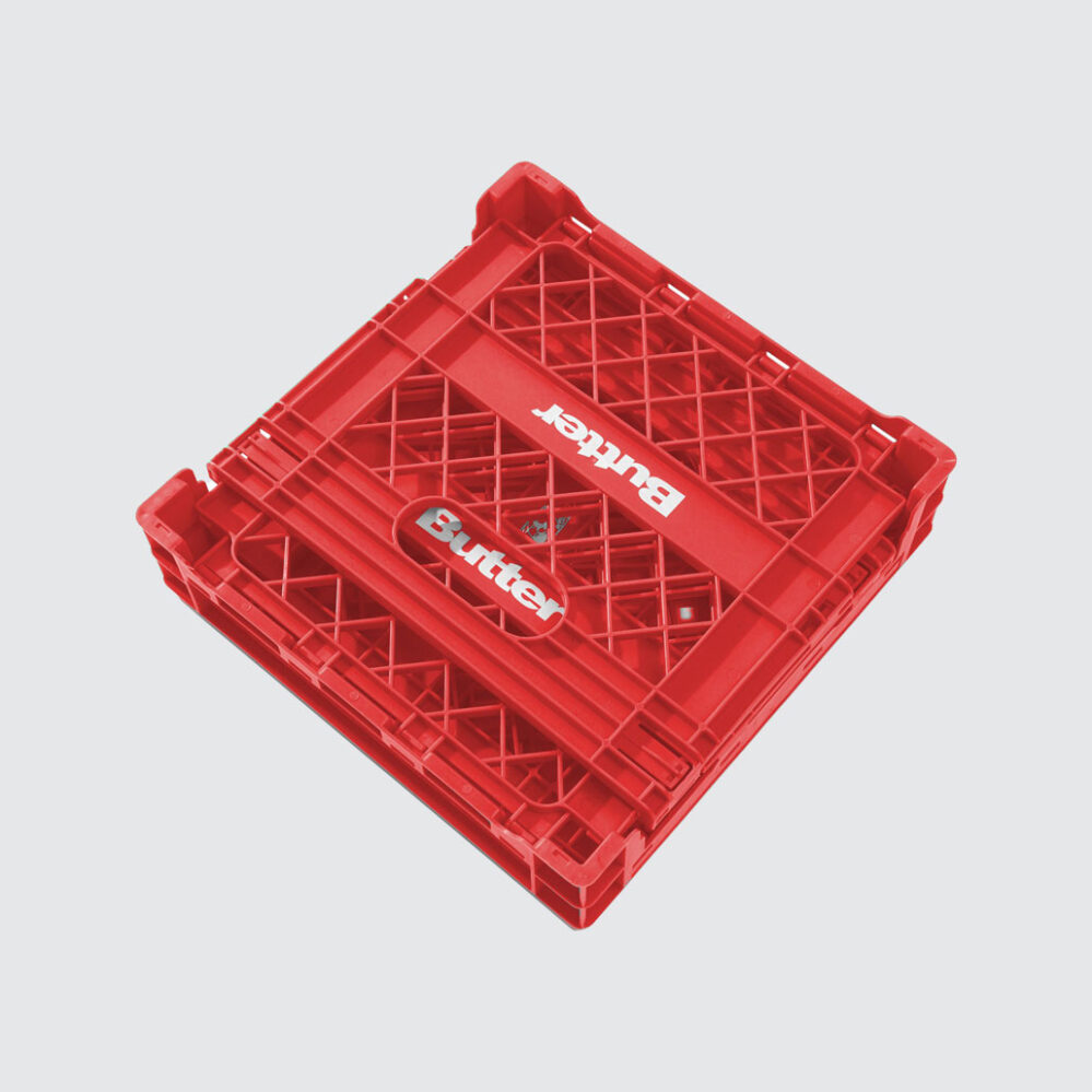 Butter Goods Collapsable Record Crate Red