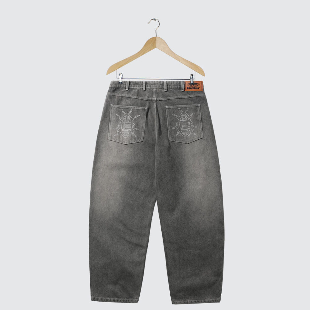 Butter Goods Roach Denim Jeans Black Wash Butter Goods Roach Denim Jeans Black Wash