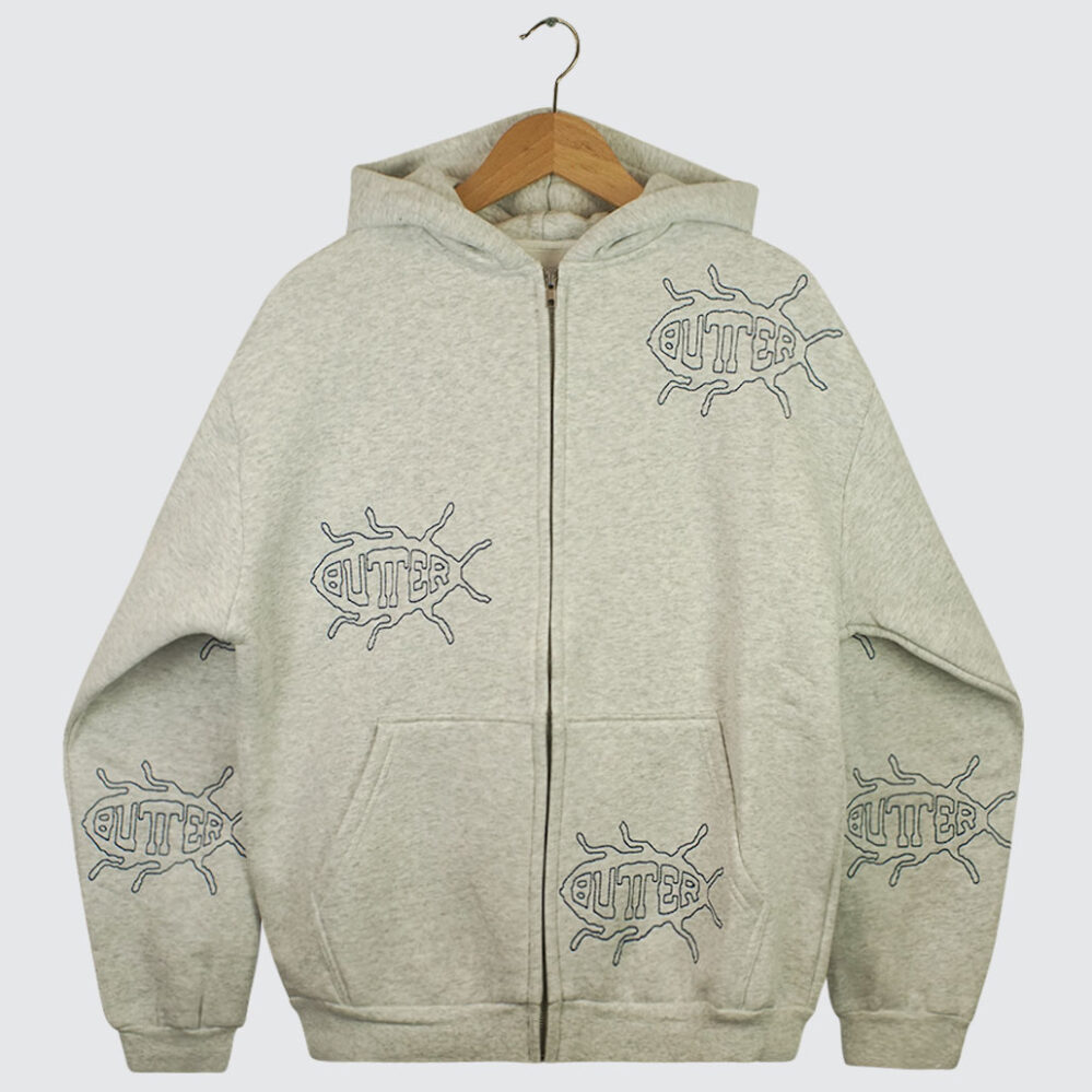 Butter Goods Roach Zip-Hoodie Ash
