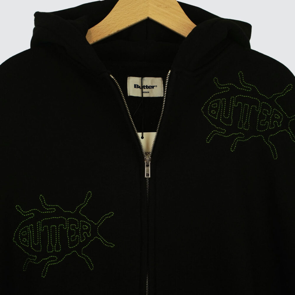 Butter Goods Roach Zip-Hoodie Black Butter Goods Roach Zip-Hoodie Black