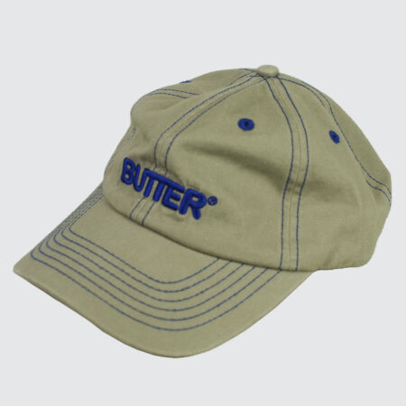 Butter Goods Rounded Logo 6 Panel Cap Washed Sand Butter Goods Rounded Logo 6 Panel Cap Washed Sand