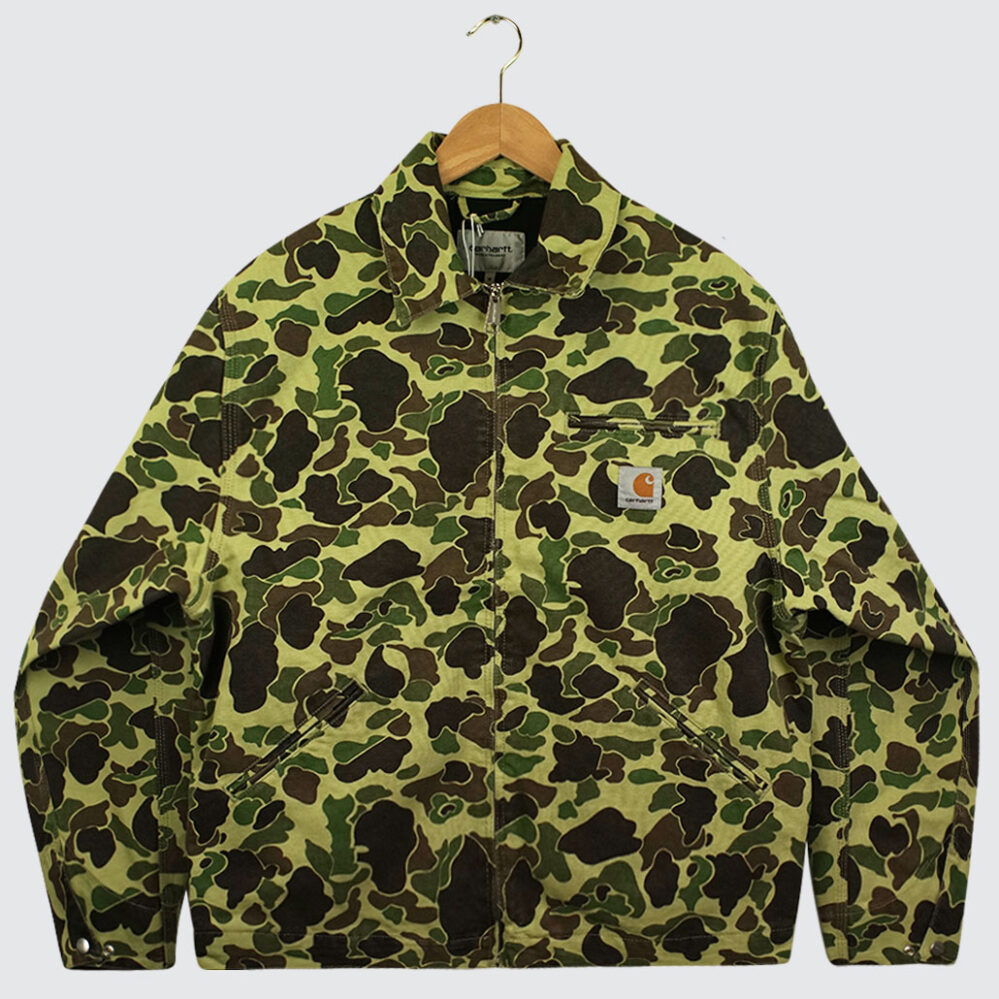 Carhartt WIP Duck Detroit Jacket Camo Duck/Green Stone Washed