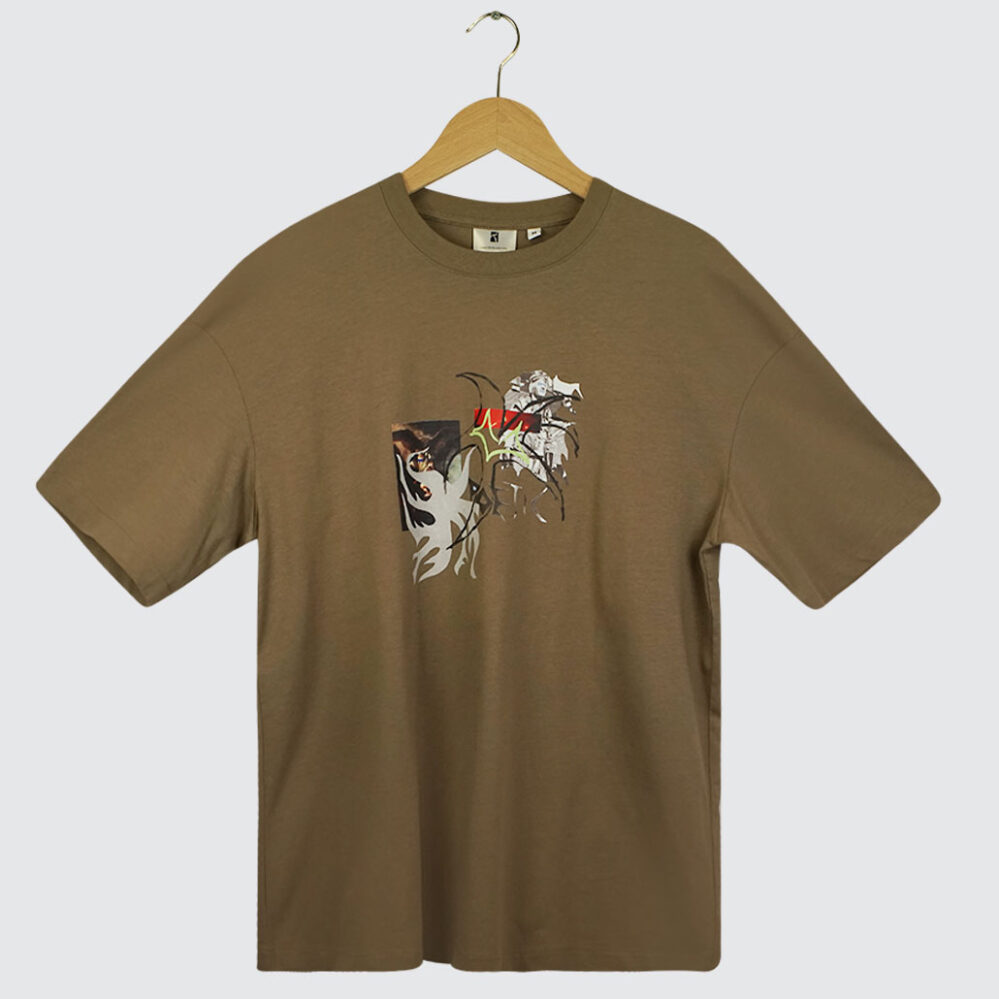 Poetic Collective Eagle Collage T-Shirt Brown