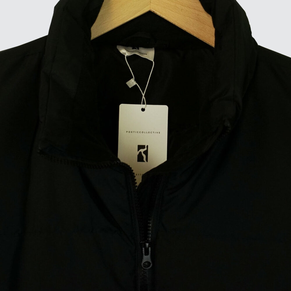 Poetic Collective Puffer Jacket Black