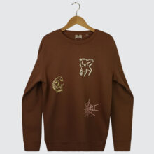 Poetic Collective Three Prints Crewneck Brown