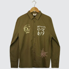 Poetic Collective Three Prints Shirt Olive Poetic Collective Three Prints Shirt Olive