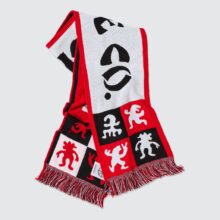 Polar Skate Co. Football Scarf Checkers Red